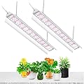 SZHLUX LED Grow Light 2ft 80W (2×40W) Full Spectrum 660nm 730 IR Included LED Plant Light for Indoor Plants, Linkable High Output Sunlight Grow Light Strips with Daisy Chain