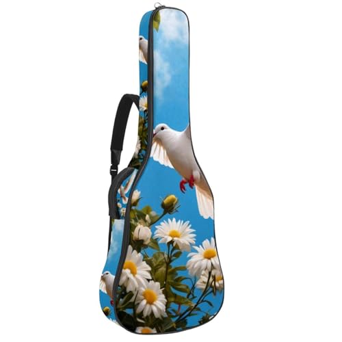 Sac pour guitare multicolore à fleurs idéal pour transporter votre acoustique aux cours de musique