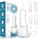 Vxinvnoi Cordless Water Flosser,with Gentle Pulse Technology for Sensitive Gums,300ML Electric Flosser with 8 Adjustable Nozzles and 3 Modes for Oral Cleaning and Braces Care