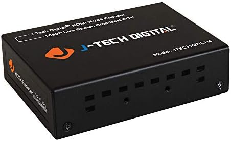 J-Tech Digital H.264 IPTV HDMI Video Encoder 1080P 60Hz for Live Stream Broadcast on YouTube, Facebook, Twitch, Supports RTSP, RTP, RTMPS, RTMP, HTTP, UDP, ONVIF Control App Available