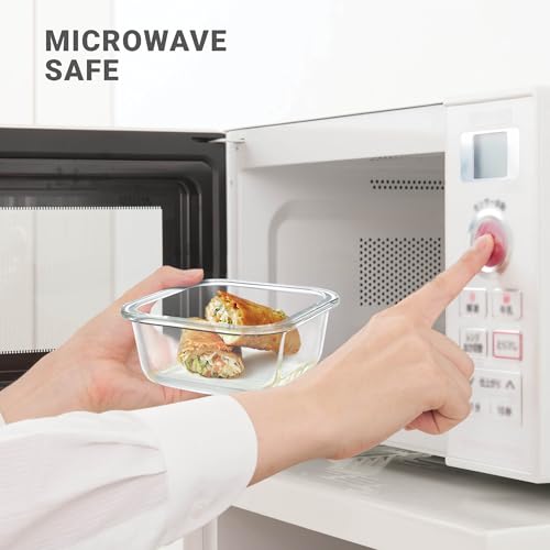 Image of Treo By Milton All Fresh Borosilicate Glass Square Tiffin set of 2, 320 ml each, Durable Carry Jacket,Microwave & Oven Safe,Leak Proof, Air Vent Lid, Scratch Resistant, Ideal for Office, School,Travel