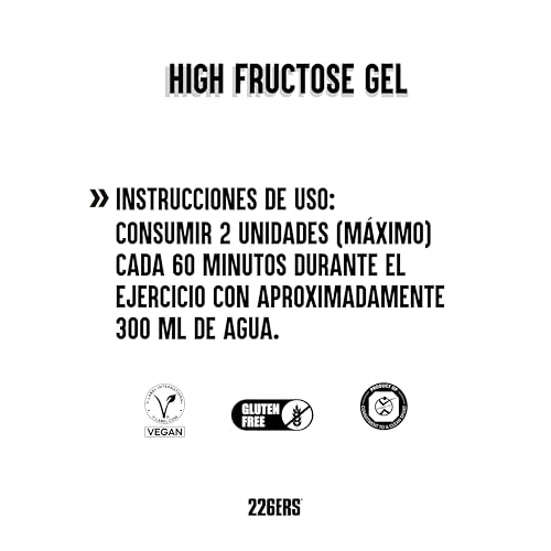 226ERS - High Fructose, Gel Energético para Deportistas, con Maltodextrina y Fructosa, Vegano y Sin Gluten, Aporte Hidratos de Carbono, Sabor Fresa, 1 Gel x 80 g - imagen 6