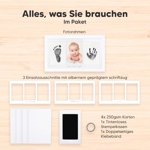 Tintenloses Baby Handabdruck und Fußabdruck set (Alpine White) – Ansicht 5