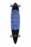 SCSK8 Natural Blank & Stained Assembled Complete Longboard Skateboard (Royal Blue, 40
