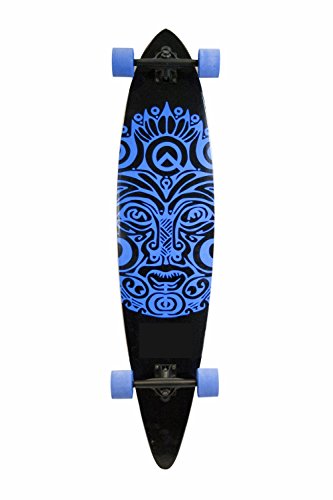 SCSK8 Natural Blank & Stained Assembled Complete Longboard Skateboard (Royal Blue, 40