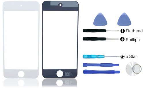 Front Screen Glass Lens Replacement for iPod Touch 5 - White