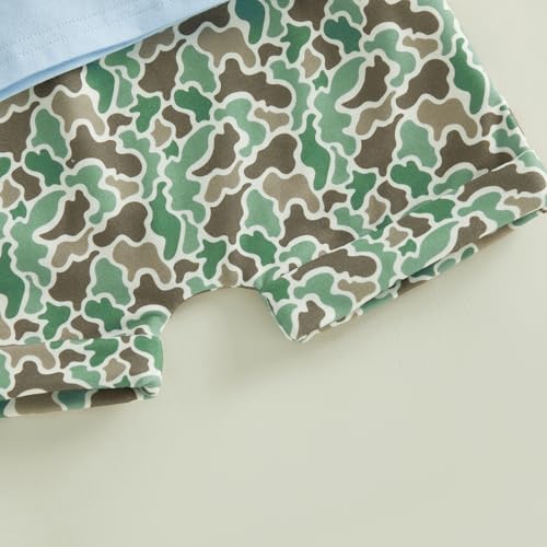 Image of Toddler Boy Easter Outfit Letter Cross Short Sleeve T Shirt Camouflage Shorts Set 2T 3T 4T 5T Summer Outfits