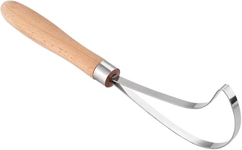 Angoily Herramienta raspadora de acero inoxidable para triturar copos de coco, ideal para hacer el rallador de cocina con mango cómodo