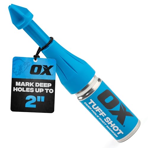 OX Tuff Shot Deep Hole Marker 250 Burst Chalk Powder Shot Construction Tool