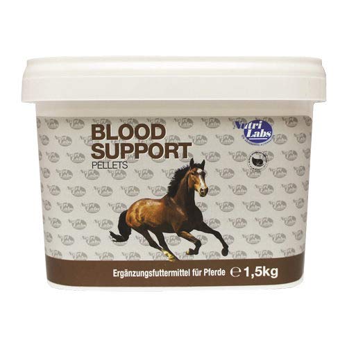 NutriLabs Blood Support Pellets para Caballos, 1,5 kg, Suplementos de Sangre, Hierro para Caballos, suplemento nutricional, suplemento nutricional, Caballos, sustancias vitales para la Sangre,