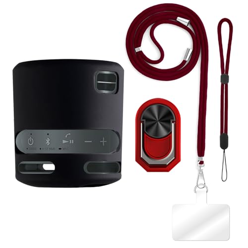 ESACMOT [4 in 1] �P�[�X Sony SRS-XB100 �Ƃ̌݊�������A�X�g���b�v�A���X�g�o���h�A�����O�t���A�ϏՌ��ی�J�o�[���s�p�Z�b�g (���b�h�Z�b�g)