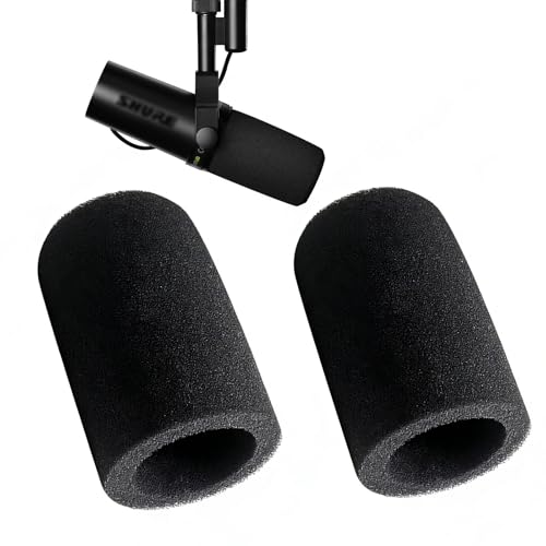 YOTESO SM7B �E�B���h�X�N���[�� �}�C�N �t�H�[�� �����p Shure SM7B SM7dB �{�[�J�� �}�C�N �|�b�v�t�B���^�[ �m�C�Y�L�����Z�����O �E�B���h�\�b�N �J�o�[ 2��