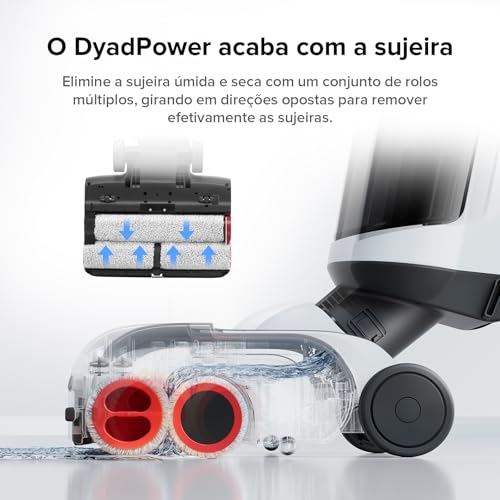 roborock Dyad Pro Combo Wet Dry Aspirador 5 em 1 sem fio para várias superfícies, sucção de 17000Pa,