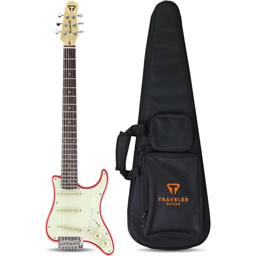 Traveler Guitar Travelcaster Deluxe (Fiesta Red) Electric Travel Guitar