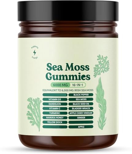 Gummies à la mousse de mer 16-en-1 complément immunité sans OGM