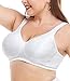 wirarpa Bras for Women Ultra Soft Wire Free Comfortable Bra Full Coverage Plus Size Minimizer Non Padded 2 Pack White 36C
