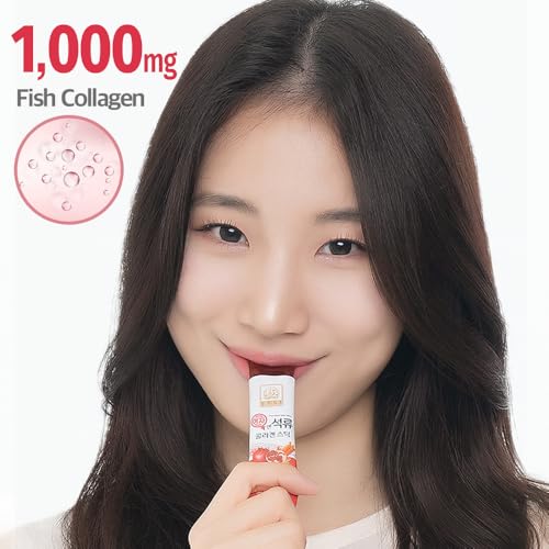 Korean Beauty Baekje Geumsan Women's Pomegranate Collagen Jelly Stick 5.1oz / 30 Count (5 Pack)