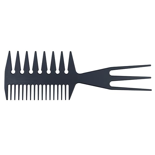 Miniatura 2 de Peines de pelo 3 en 1 con forma de hueso de cola de pez, desenredante, peine para colorear para peluqueros Mohawk Undercut Bowl Cut Quiff