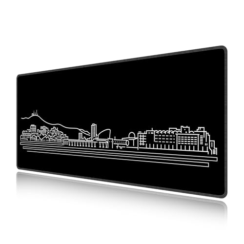 Tapis de souris de jeu noir LL-COEUR tapis de bureau étendu gamer XXXL