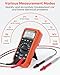 Crenova MS8233D Multimeter 6000 Counts Digital Multimeter DC AC Volt Meter Ohm Volt Amp Tester Measures Voltage Current Resistance Capacitance Continuity Diode Duty-Cycle Frequency NCV Live Wire Test