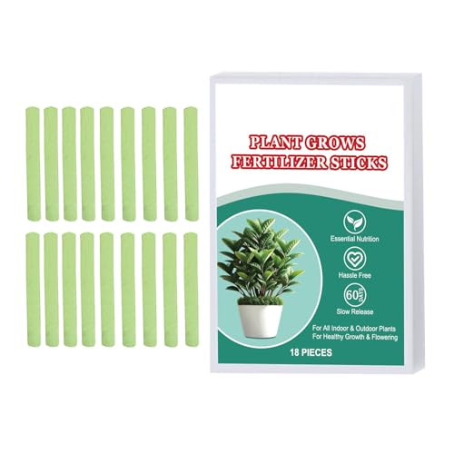 Barras De Fertilizante Para Plantas - 18 Barras De Alimento Para Plantas | Pinchos De Fertilizante Para Plantas De Interior Y Exterior, Pinchos Orgánicos Para Alimentos Vegetales, Fertilizantes Para E