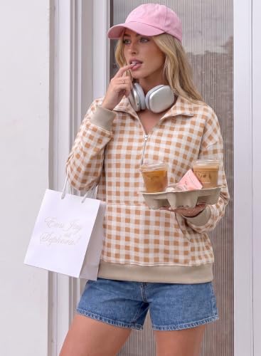 Sweatshirt for Women Half Zip Long Sleeve Casual Pullover Tops - image 4