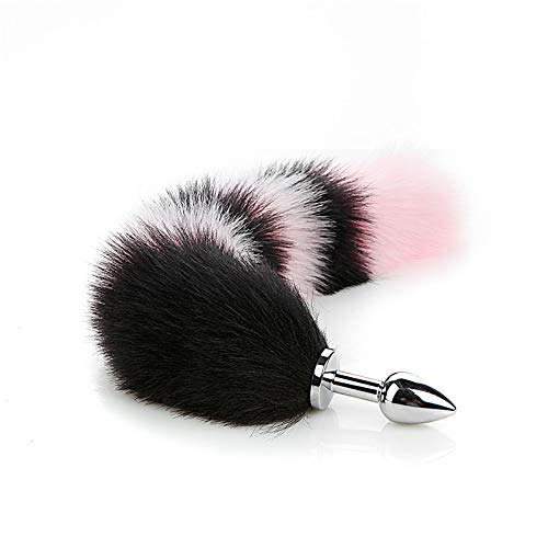 Namaakbont Cat Ears Hair Clip Furry Wolf Fox Long Tail Kostuum Halloween Party Neck Chocker Cosplay Set (Roze) - Afbeelding 4