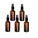 Produktbild ibasenice 5 Stück Bernsteinfarbene Sprühflaschen - 100 Ml Tragbare Flüssigkeitsflasche Leere Sprühflasche Nachfüllbare Flaschen für Ätherische Öle Bade- Schönheits- Haar- Und Reinigungsprodukte