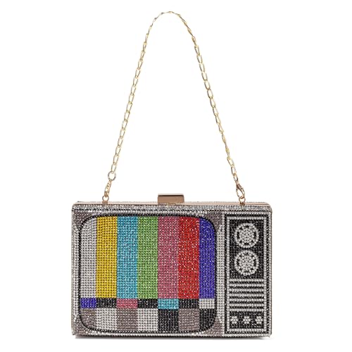 Image of Women Retro Crossbody Bag Rhinestone Fun Unique Evening Clutch Purses for Women