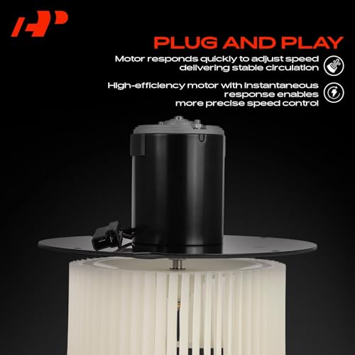 Image of A-Premium Front HVAC Heater Blower Motor Assembly Compatible with John Deere 7720, 7820, 7920, 8120, 8220, 8320, 8420, 8520 9120, 9220, 9320, 9420, 9520, 9620