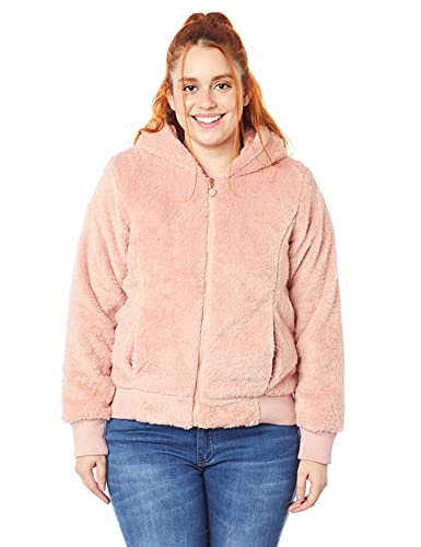 Jaqueta, Blue Bay, Feminina, Peluciada, Coral,GG