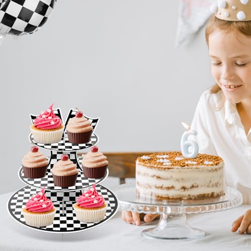 Fournitures de thème voitures support cupcakes anniversaire 2pcs