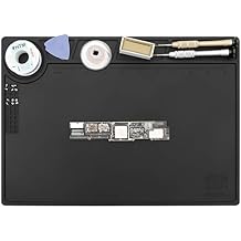 HTM-201 Black Silicone Repair Mat Heat Resistant Electronic Repair Mat for Soldering, Electronics, Computer Repair Etc