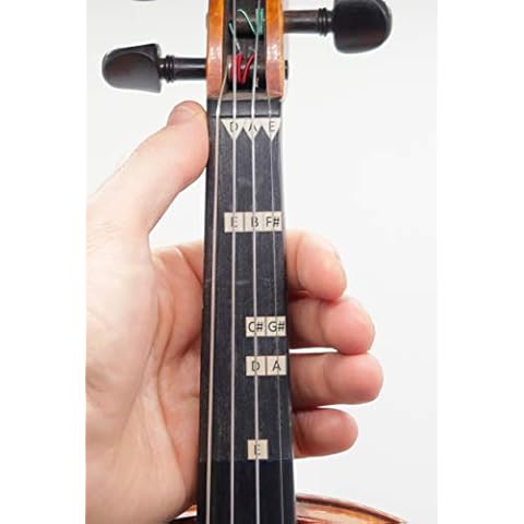 Fantastic Finger Guides - A Major Beginner Guide for 4/4 Size Violin Fiddle - More Sizes Are Available Cover