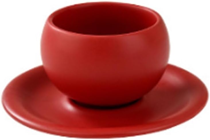 European Ceramic Coffee Cup Saucer Set Egg Shaped Latte