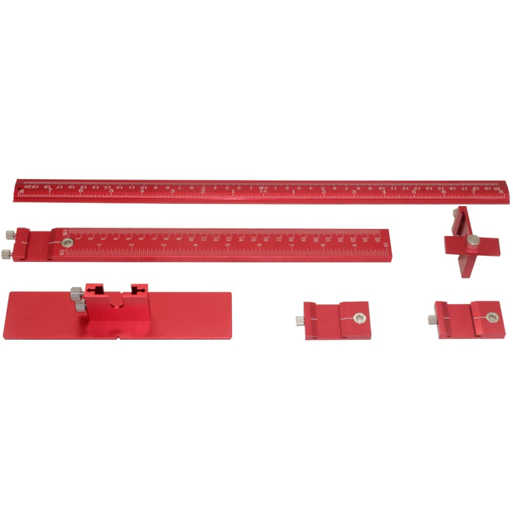 Joywayus Guía de localización de perforadora de aleación de aluminio, plantilla ajustable para carpintería para una instalación rápida y precisa de puertas y cajones, tiradores delanteros, tiradores