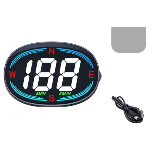 2025 Digital GPS Speedometer, Car HUD Heads Up Display MPH with Compass 2.7inch Universal, Over Speed Alarm, MPH Speed Meter USB Plug & Play for All Vehicles