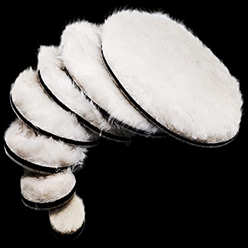 Image of DIY Crafts 1 Pc, 4 inchinch Fur Felt Pad Hook Loop Only, Wool Fur Felt Polishing Pad Only Accessories Tool Buffing Shank Felt Buffer Pad Compatible Polis(1 Pc, 4 inchinch Fur Felt Pad Hook Loop Only)