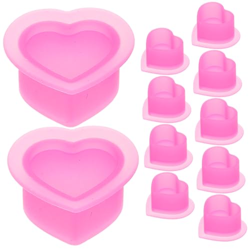 HAPINARY 100pcs Silicone Ink Cups for Tattooing Heart Shape Temporary Tattoos Small Ink Holders Temporary