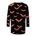 Halloween Shirts for Women 3/4 Sleeve Tops and Blouses Funny Cute Graphic Print Tunics Womens Halloween Costumes 2025