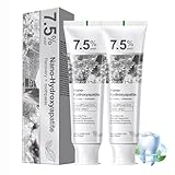 2-Pack 7.5% Hydroxyapatite Toothpaste, Fluoride-Free for Sensitive Teeth – Enamel Protection & Sensitivity Relief & Deep Clean, Gentle Mint Fresh Breath