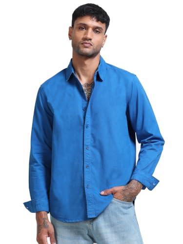 Image of StitchX Men's Full Sleeve Core Essentials Twill Over-Dyed Shirt XS-2XL
