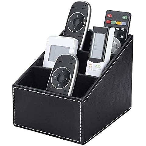 PU Leather Office Desk Pen Holder, PU Leather Remote Control Holder, Remote Controller Holder, Leather Multifunction Pen Holder, TV Remote Control Holder, for Pens, Mobile Phones and Remote Controls Cover