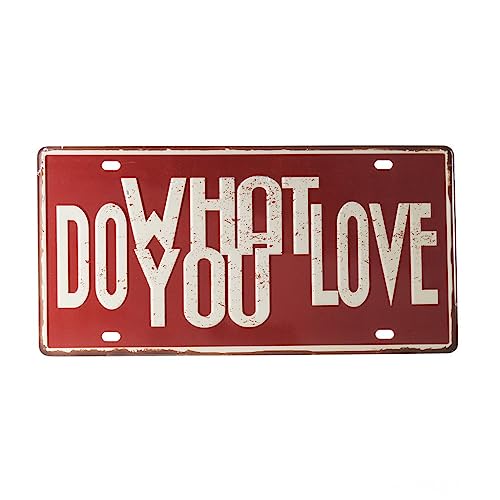 Image of Do What You Love Multipurpose Metal Signs - License Wall Plate, Decorative Car Tag - Ideal for Cafe, Restaurant, Shop, Home, Hotel, Club, Office, Living Area