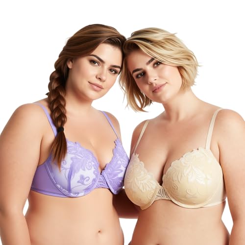 Soutien-gorge push-up à armatures Curve Muse lot de 2 l'élégance douce en 120C