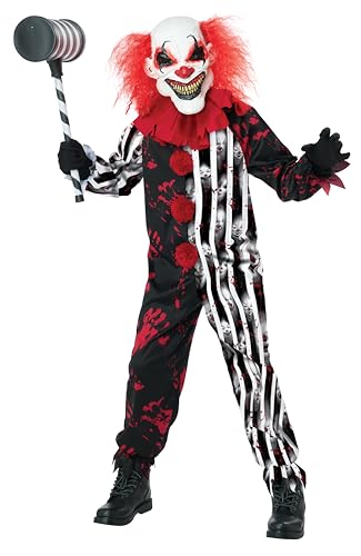 Disfraz completo Maniac Clown para niños miniatura 1