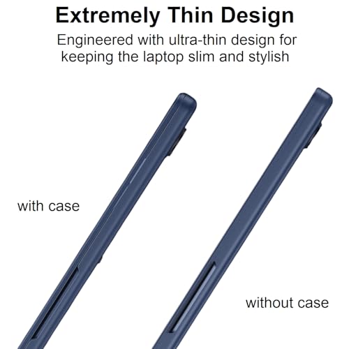 Image of Midkart Matte Finish Case Compatible with MacBook Neo 13 inch 2026 Release Model A3404 A18 Pro Chip Ultra Thin 3 in 1 Kit Exact Fit Fingerprints Resistant Protective Hard Shell Cover, Indigo Clear