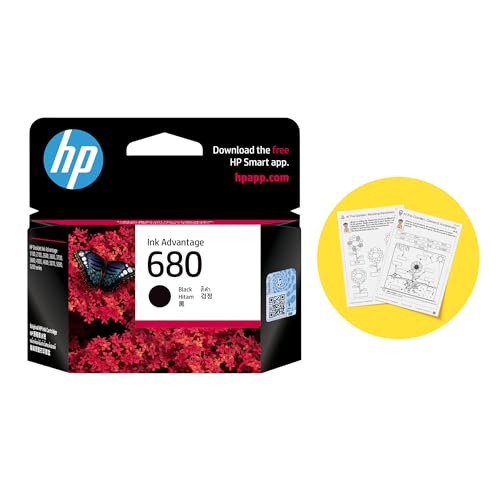 HP 680 Original Ink Advantage Cartridge (Black)| 3000+ Learning worksheets Worth Rs 599 Free (Image - 1)