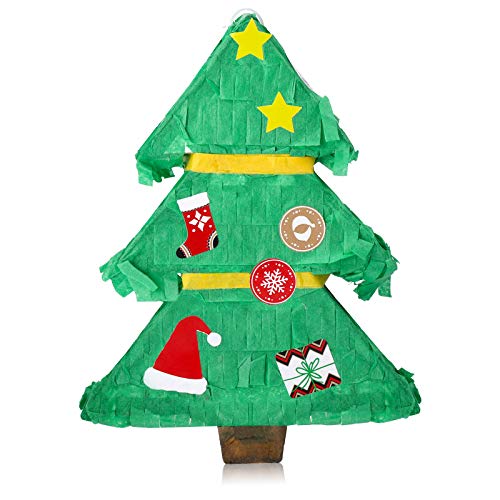 Mini piñata sapin de Noël pour partager des chocolats et des rires