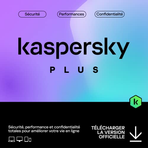 Kaspersky 2023 │ Plus │ 1 Appareil │ 1 An │ Code d'activation - Envoi par Email